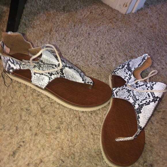 Snake Print Sandals - Picture 2 of 5